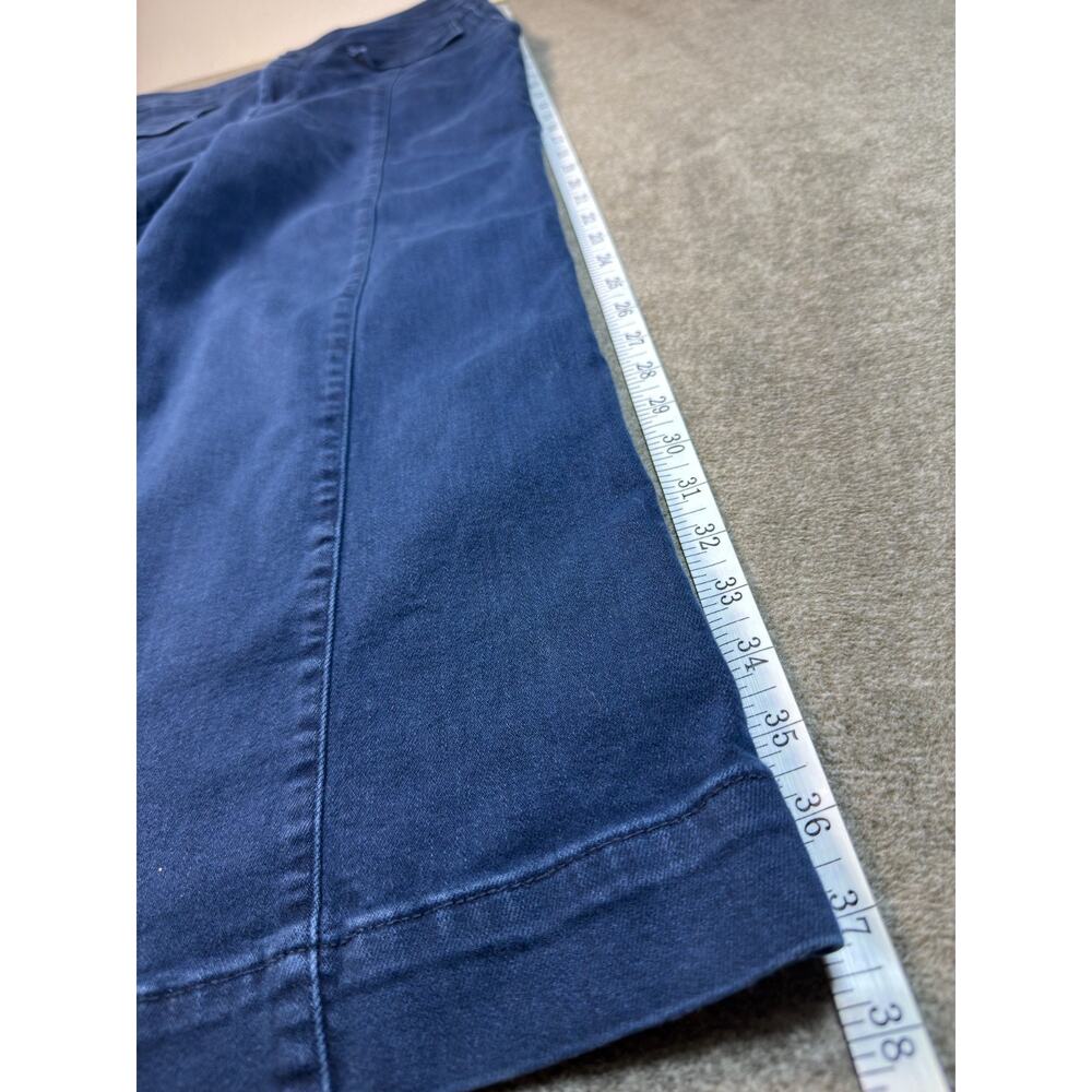 Pilcro Anthropologie Wide Leg Crop Jeans 32 Blue High Rise Patch Pockets Boho - Picture 7 of 9